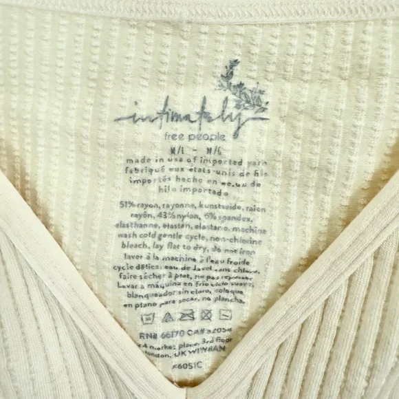 Free People Cream Cropped Cami / Brami Medium (M/L) - Picture 3 of 3